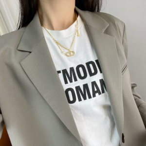 Replica Womens Jewelry Dior VIP Petit CD Chain Necklaces A62PP180 AA179958