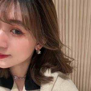 Replica Womens Jewelry Chanel VIP Crystal CC Earrings Gold A62PP180 AA180151