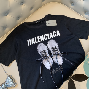 Replica Womens Clothing Balenciaga Black Cotton T Shirt SML A218PP180 AA180487
