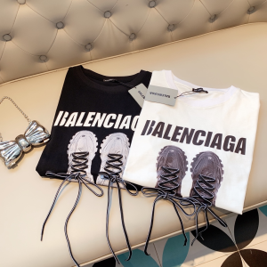 Replica Womens Clothing Balenciaga Black Cotton T Shirt SML A218PP180 AA180487