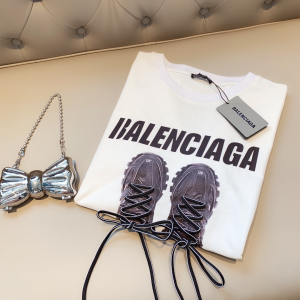 Replica Womens Clothing Balenciaga White Cotton T Shirt SML A218PP180 AA180486
