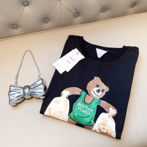 Replica Womens Clothing Bottega Veneta Black Cotton T Shirt SML A218PP180 AA180489