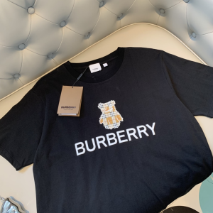 Replica Womens Clothing Burberry Black Cotton T Shirt SML A218PP180 AA180483
