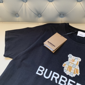 Replica Womens Clothing Burberry Black Cotton T Shirt SML A218PP180 AA180483