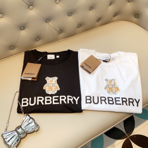 Replica Womens Clothing Burberry Black Cotton T Shirt SML A218PP180 AA180483