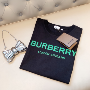 Replica Womens Clothing Burberry Black Cotton T Shirt SML A218PP180 AA180485