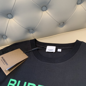 Replica Womens Clothing Burberry Black Cotton T Shirt SML A218PP180 AA180485