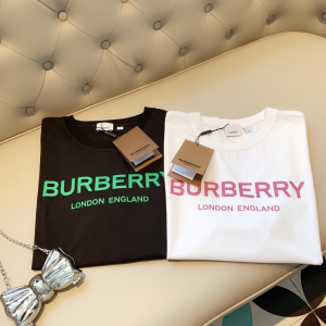 Replica Womens Clothing Burberry Black Cotton T Shirt SML A218PP180 AA180485