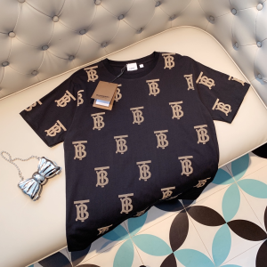 Burberry Black Cotton T Shirt 