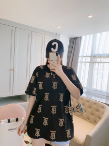 Replica Womens Clothing Burberry Black Cotton T Shirt SML A218PP180 AA180501