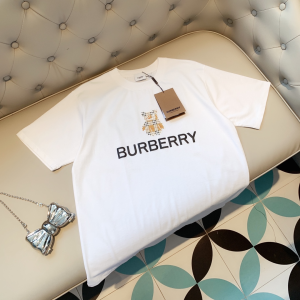 Burberry White Cotton T Shirt 