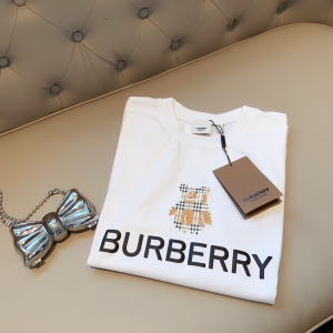 Replica Womens Clothing Burberry White Cotton T Shirt SML A218PP180 AA180482