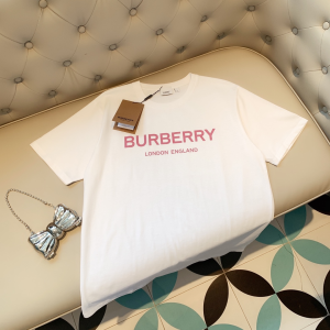 Burberry White Cotton T Shirt 