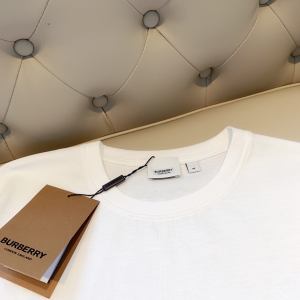 Replica Womens Clothing Burberry White Cotton T Shirt SML A218PP180 AA180484