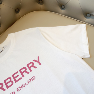Replica Womens Clothing Burberry White Cotton T Shirt SML A218PP180 AA180484