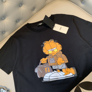 Replica Womens Clothing Fendi Black Cotton T Shirt SML A218PP180 AA180492