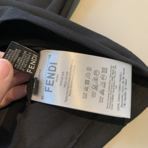 Replica Womens Clothing Fendi Black Cotton T Shirt SML A218PP180 AA180492