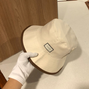 Replica Womens Hats Gucci x The North Face White Canvas Bucket Hat A190PP100 AA180478