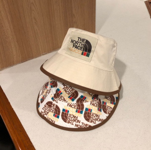 Replica Womens Hats Gucci x The North Face White Canvas Bucket Hat A190PP100 AA180478