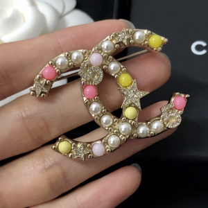 Chanel CC Logo Brooch 