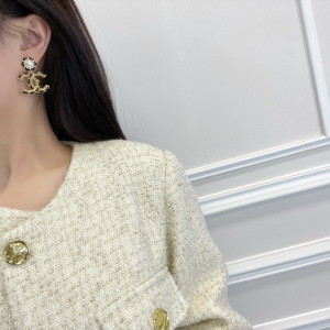 Replica Womens Jewelry Chanel VIP Chain Leather CC Earrings A62PP170 AA180241