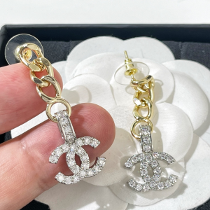 Chanel VIP Crystals CC Drop Earrings 