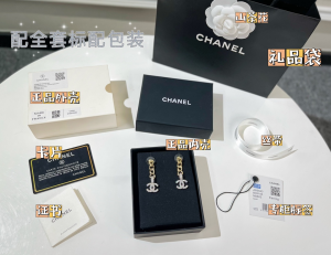 Replica Womens Jewelry Chanel VIP Crystals CC Drop Earrings A62PP170 AA180238