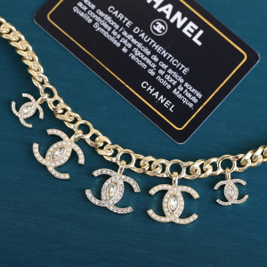 Replica Womens Jewelry Chanel CC Logo Chain Necklace Gold A205PP280 AA180604