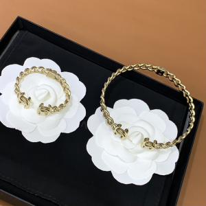 Replica Womens Jewelry Chanel CC Logo Open Cut Choker Gold A205PP280 AA180603