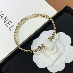 Replica Womens Jewelry Chanel CC Logo Open Cut Choker Gold A205PP280 AA180603