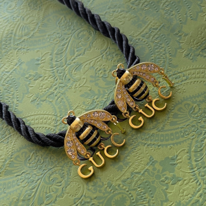 Gucci Crystals Bee Earrings Gucci Script 