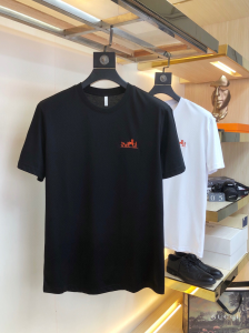 Hermes Black Cotton T Shirt 