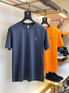 Hermes Navy Blue Cotton T Shirt 