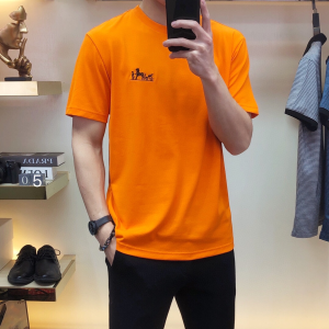 Replica Mens Clothing Hermes Orange Cotton T Shirt M To XXXL A218PP180 AA180718