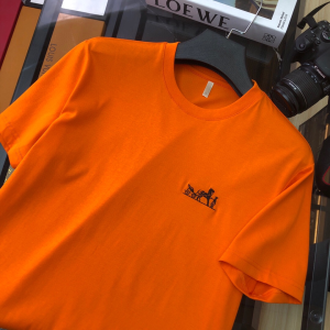 Replica Mens Clothing Hermes Orange Cotton T Shirt M To XXXL A218PP180 AA180718