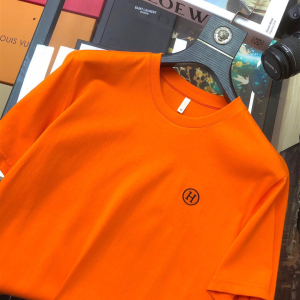 Replica Mens Clothing Hermes Orange Cotton T Shirt M To XXXL A218PP180 AA180721