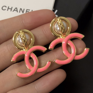 Chanel CC Logo Drop Earrings 
