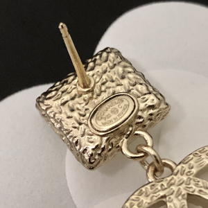 Replica Womens Jewelry Chanel Gold CC Logo Drop Earrings A39PP120 AA180617