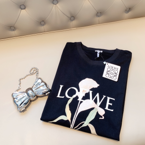 Replica Womens Clothing Loewe Black Cotton T Shirt SML A218PP180 AA180821