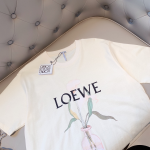 Replica Womens Clothing Loewe White Cotton T Shirt SML A218PP180 AA180822