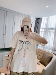 Replica Womens Clothing Loewe White Cotton T Shirt SML A218PP180 AA180822