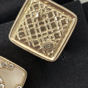 Replica Womens Jewelry Chanel Crystal CC Logo Square Earrings A37PP130 AA180742