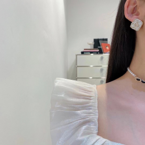 Replica Womens Jewelry Chanel Crystal CC Logo Square Earrings A37PP130 AA180742