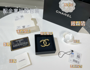 Replica Womens Jewelry Chanel VIP Gold CC Logo Brooch A62PP170 AA180757