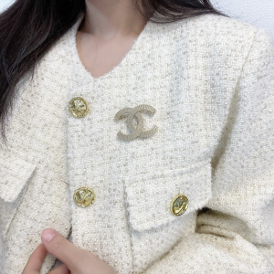Replica Womens Jewelry Chanel VIP Gold CC Logo Brooch A62PP180 AA180758