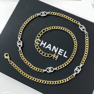 Replica Womens Belts Chanel Crystals CC Logo Chain Belt AB8570 A62PP280 AA180845