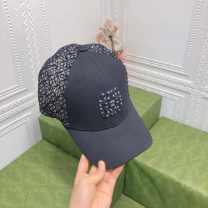 Replica Womens Hats Loewe Anagram Jacquard Cap Hat in Black A190PP85 AA181010