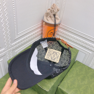 Replica Womens Hats Loewe Anagram Jacquard Cap Hat in Black A190PP85 AA181010