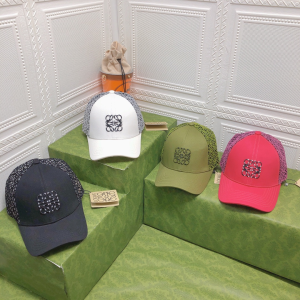 Replica Womens Hats Loewe Anagram Jacquard Cap Hat in Black A190PP85 AA181010