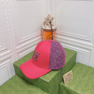 Loewe Anagram Jacquard Cap Hat Red Purple 